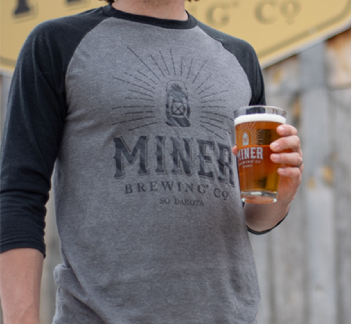 MBC_Baseball-Tshirt-Gray Miner Brewing Co. Baseball T-Shirt Gray