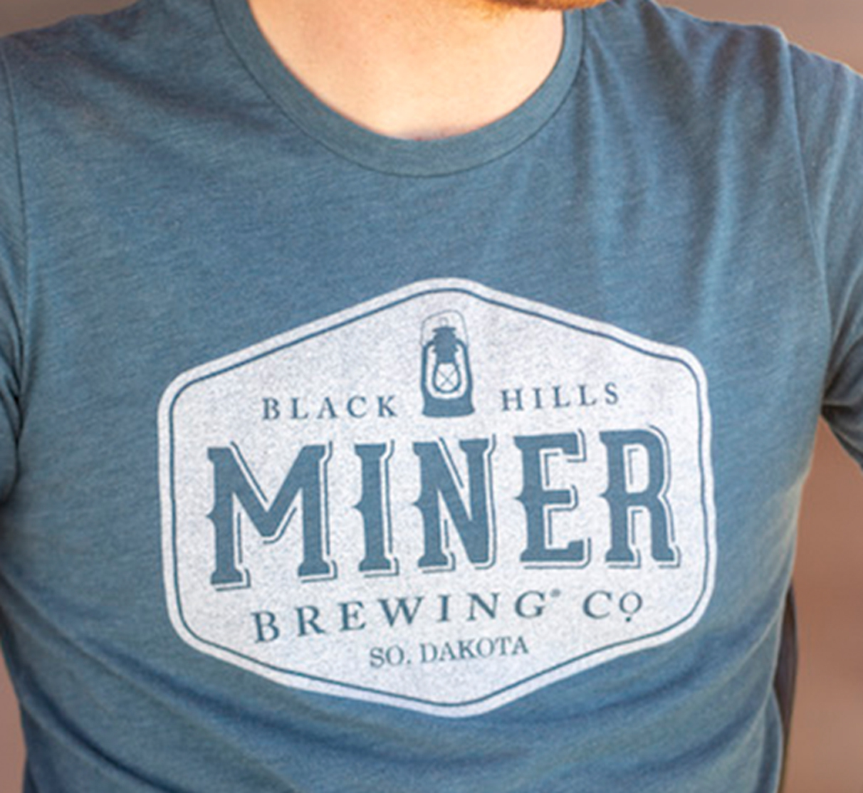 MBC_Tshirt-Blue Miner Brewing Co. Logo T-Shirt Blue