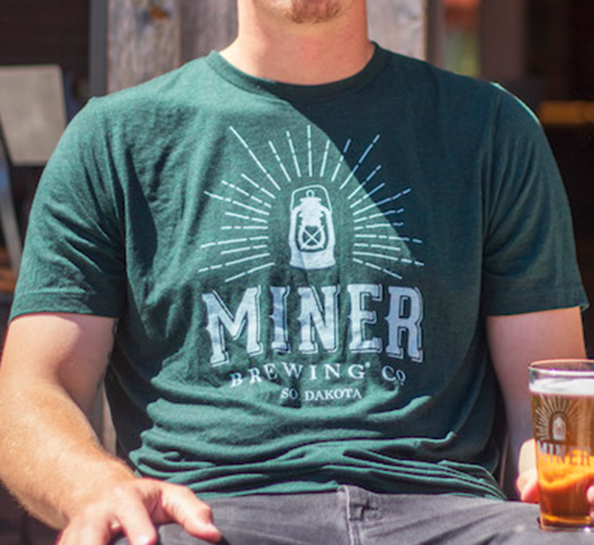 MBC_Tshirt-Green Miner Brewing Co. Lantern T-Shirt Green